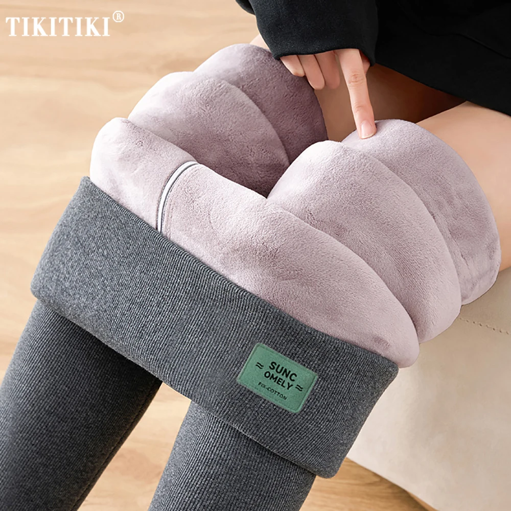 

Fleece Lined Leggings Women Thick Soft High Waisted Tummy Control Thermal Pantyhose Ladies Warm Velvet Pants For Cold Weather