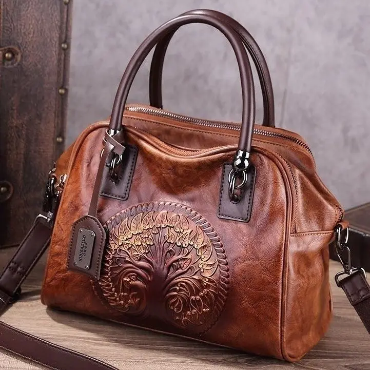 New Women's Retro Large-capacity Fashion Portable Shoulder Messenger Women's Bag Exquisite Simple Casual Fashion Trend Commuting