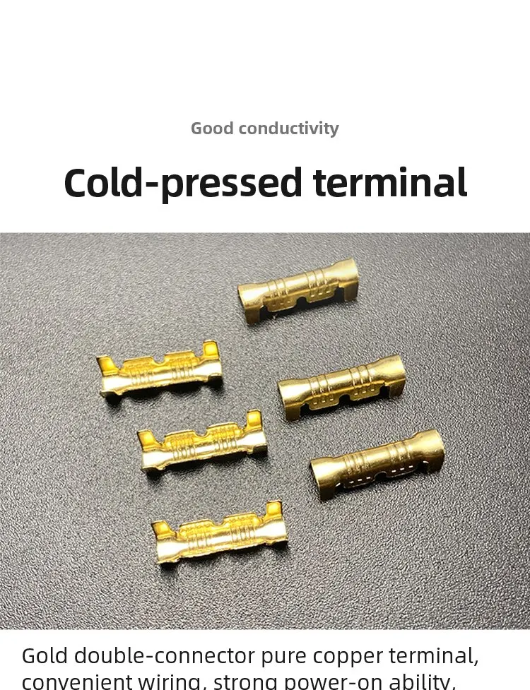 Car parallel terminal U-shaped cold pressed copper buckle nose quick wiring terminal crimping buckle 454A wire connector