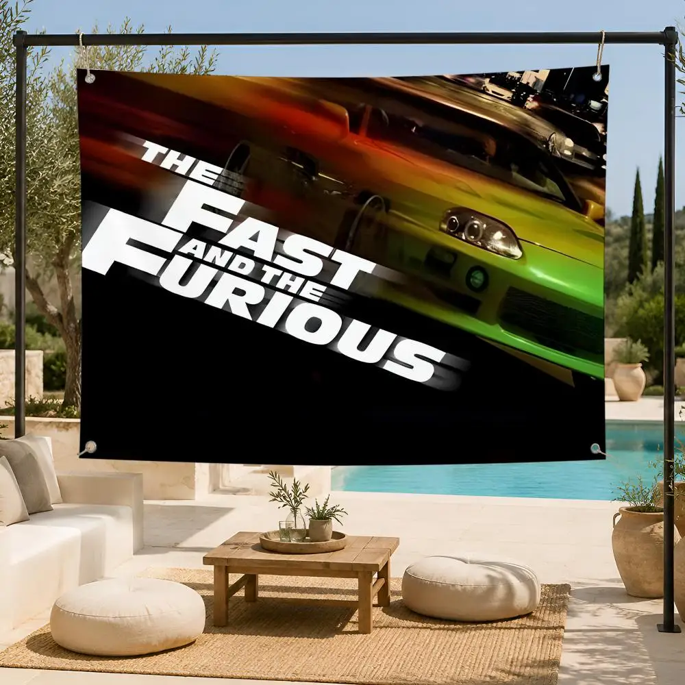 Action Movie F-fast and Furious Flags Fan support, home, dormitory, wall decoration, outdoor camping, party banners, gifts