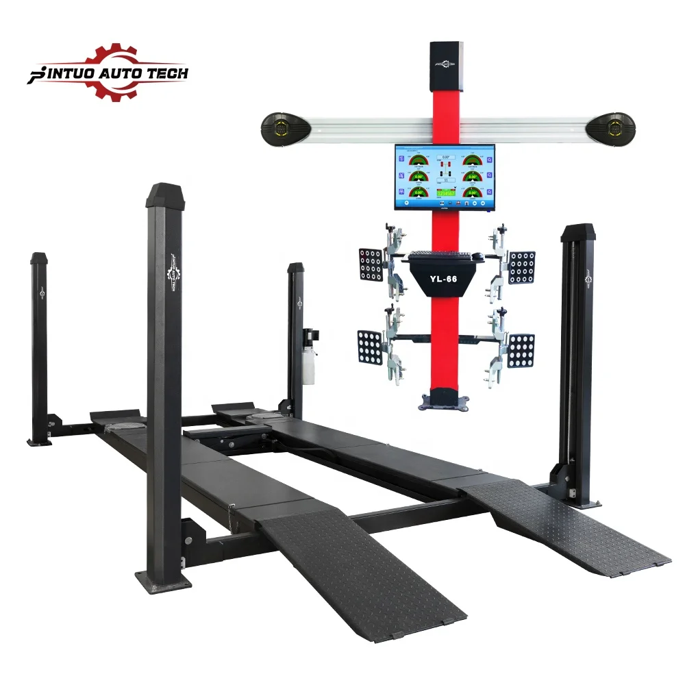 Multi Station Car Wheel Alignment Machine Car Lift 3D Wheel Aligner Auto Workshop Equipment