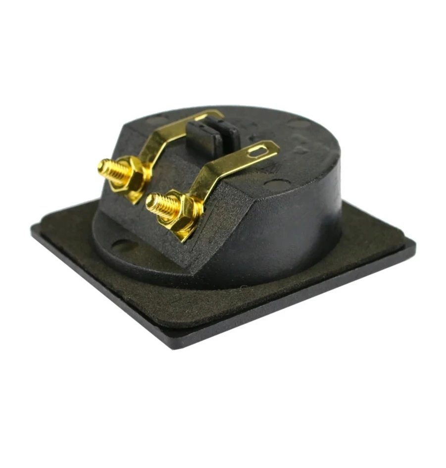 2 uds Mini altavoz Terminal de altavoz doble cableado DIY 57*57MM 2PCSGHXAMP caja de terminales de altavoz de 2 canales de alta calidad