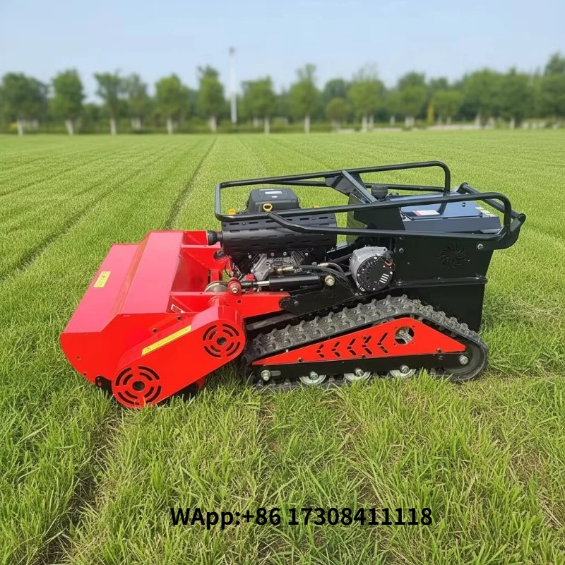 

Smart 1000mm Hybrid Remote Control Lawn Mower Tracked Robotic Flail Mower With Loncin Engine for Orchard and Vineyard Care