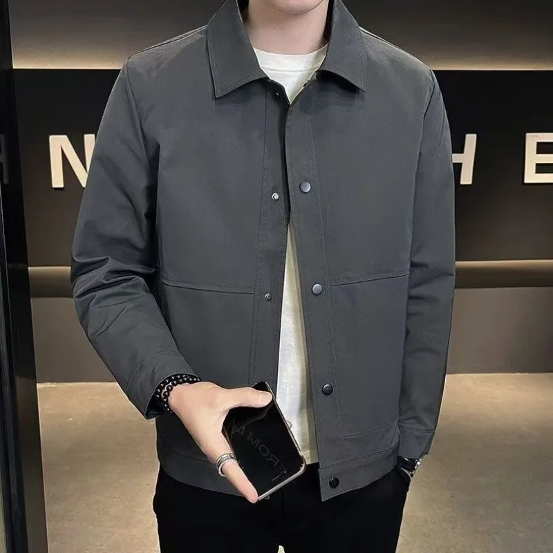 

Light Luxury Men's Jacket Spring Fashion Trendy Handsome Autumn Winter Tops Versatile Casual Jacket