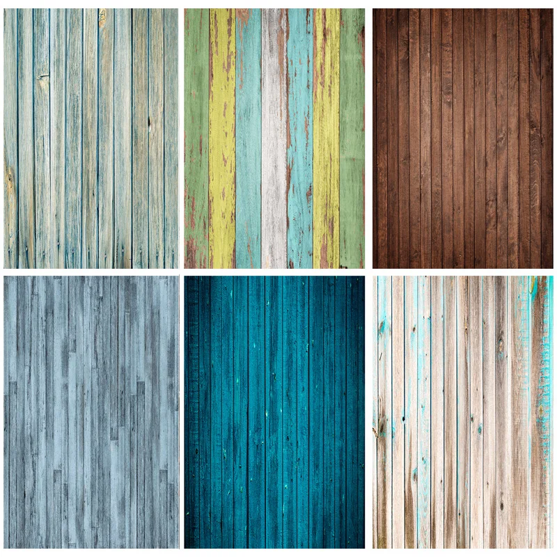 

SHENGYONGBAO Vinyl Retro Wood Plank Vintage Baby Portrait Photography Backdrops For Photo Studio Background Props 21318WQ-64