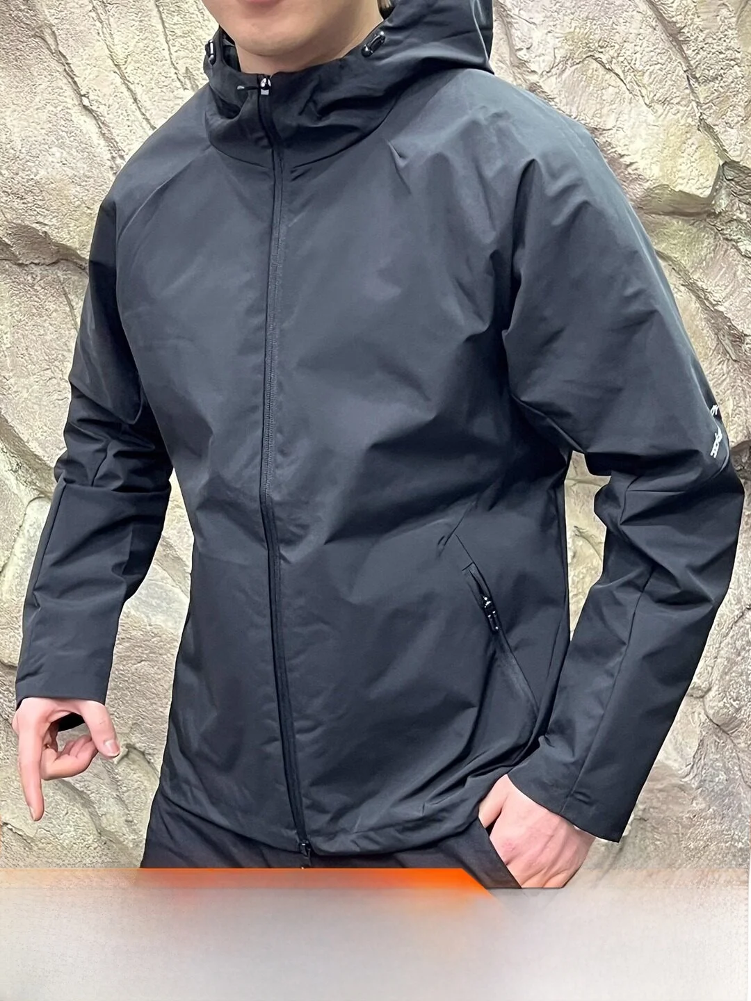 Lightweight Function Three-Proof Thermal Grid Fleece Men's Outdoor Sports Casual Hooded Jacket Coat Polyester Fiber Long Slee...