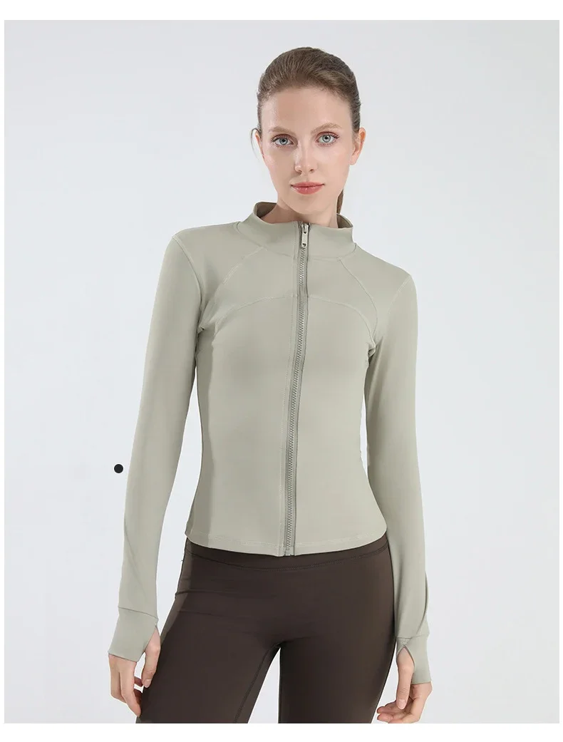 

Women's Fitness Long Sleeved Sports Jacket Breathable Yoga Suit Slim Fit Quick Drying Outerwear Cycling Top Yoga Jacket,
