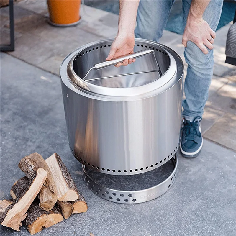 AB11-2X Per stufa a solista falò braciere maniglia accessorio ottimo strumento portatile per braciere da campeggio all'aperto per attrezzature da campo