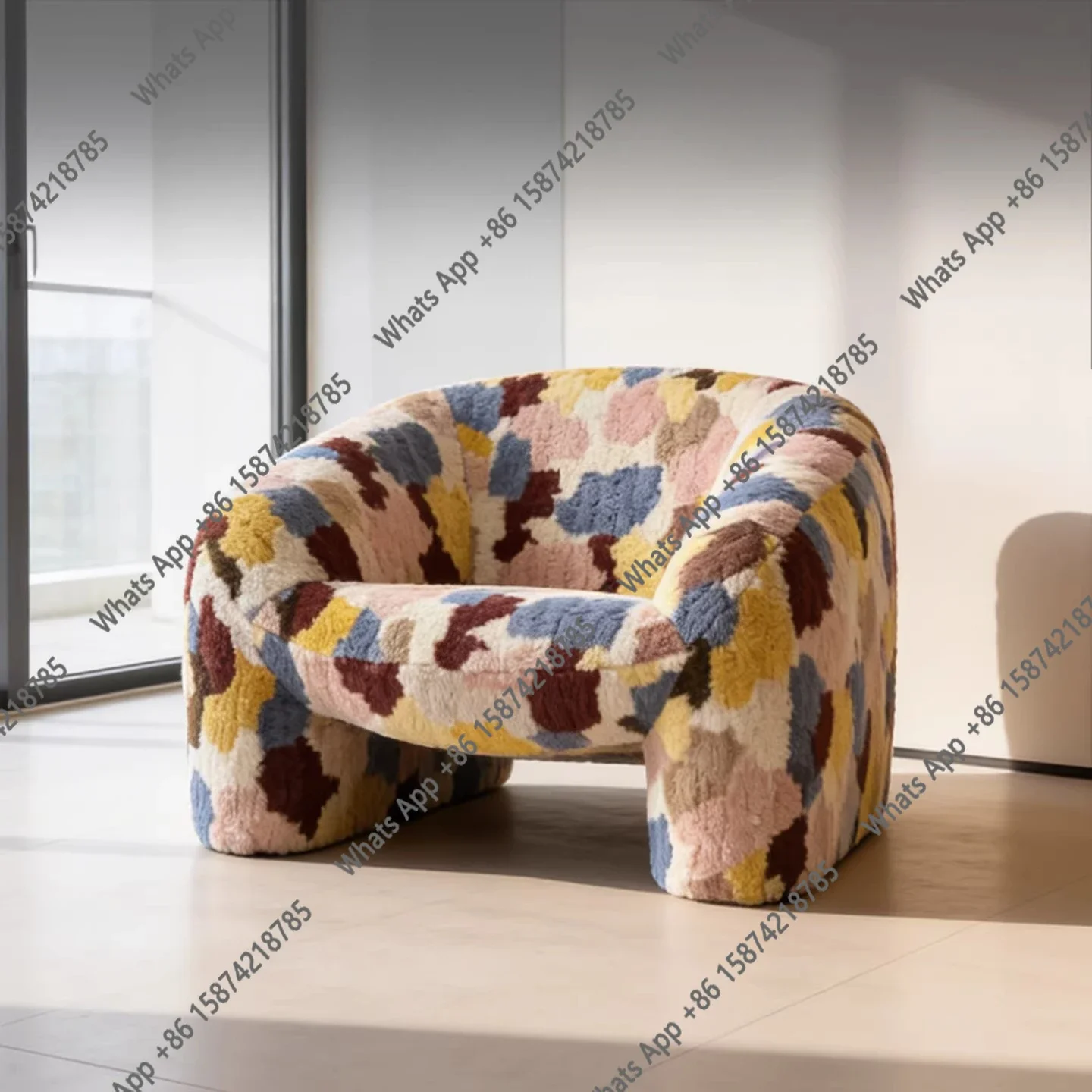 Y64 Cloud Leisure Chair Wool Roll Color Design Haute Couture Furniture Art Fabric Home Sofa
