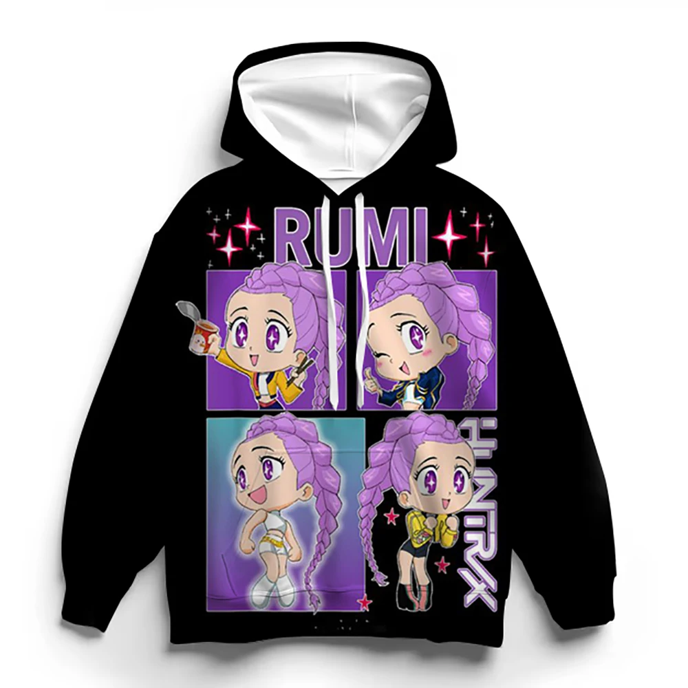 

Funny O-Neck Hoodie Manga Kids Kpop Demon Hunters Children's Sweatshirt Cute Tiger Harajuku Hoody for Boys Girls