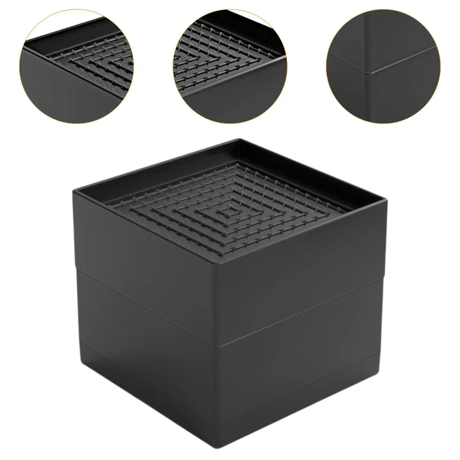 4Pcs Furniture Lifts Bed Risers Stackable Shockproof Anti Slip Heavy Duty Floor