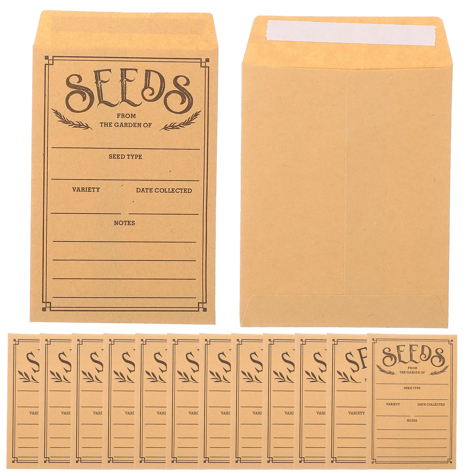 

50pcs Seed Envelopes Paper Small Reusable 8X12 Vegetable Seeds Packets Storage Gardeners Envelopes