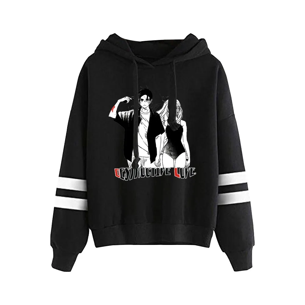 Zomertijd Anime Hoodie Unisex Pocketless Mouw Sweatshirt Dames Heren Hoodies Harajuku Streetwear Jeugdige Kleding