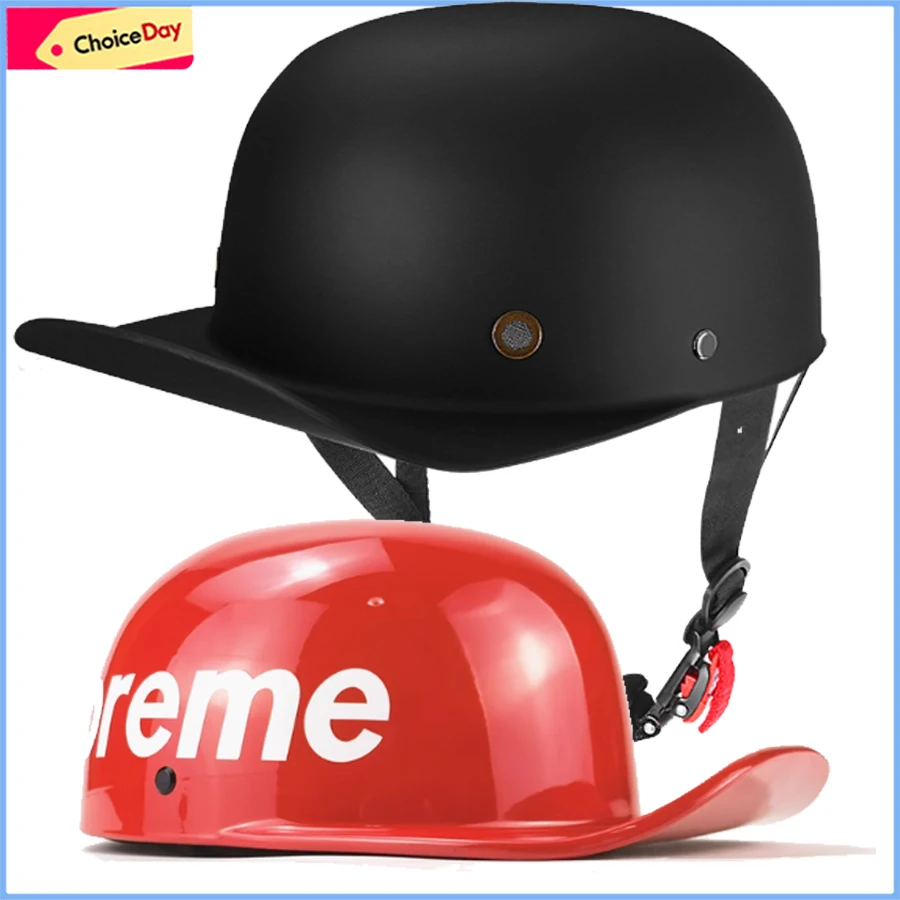 

Baseball Cap Motorcycle Vintage Retro Helmets Men Women Kid Scooter Half Face Vintage Summer Cap Cruiser Chopper Gangster
