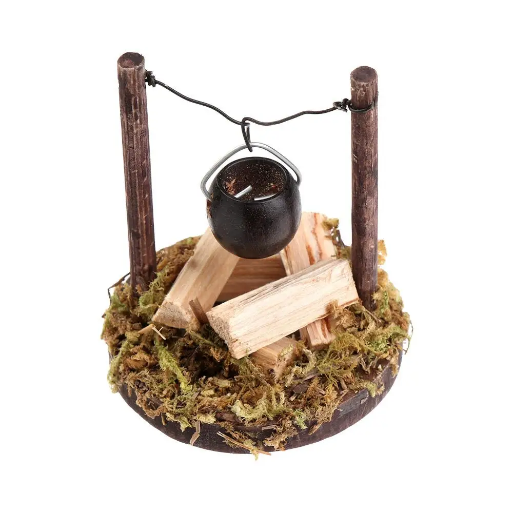 Chopping Wood Micro Landscape  Accessories Dollhouse Bonfire Miniatures Campfire Villa Scene Model Fairy Garden Decor