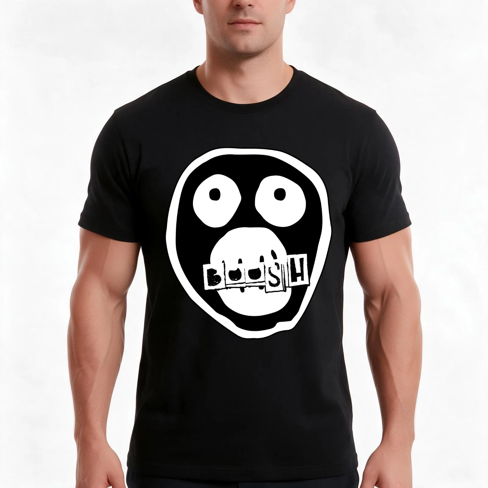 boosh man howard vince moon crack fox hitcher peppermint uk comedy weird trippy T-Shirt Summer Casual Cotton Tee 100% Cotton