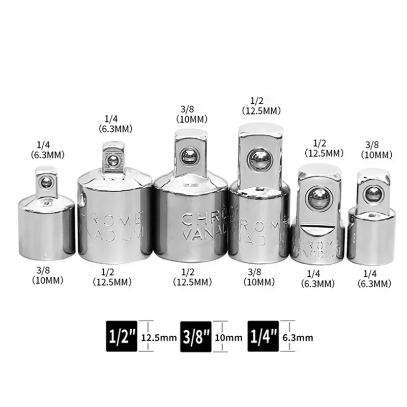 헤비 듀티 1/4 드라이브 소켓 어댑터 컨버터 감속기, 에어 임팩트 래칫, 렌치-슬리브 조인트 컨버터, \