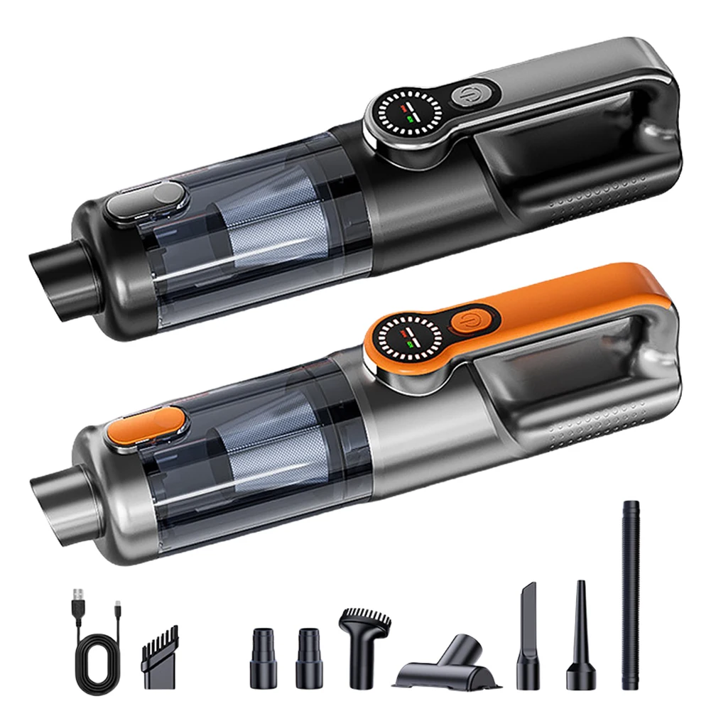 17000PA High Power Mini Vacuum Cleaner with LED Light Handheld Vacuum Portable Cordless Compressed Air Duster for Car Home