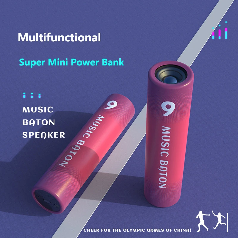 Mini Power Bank 3000mAh with Bluetooth Speaker Portable Charger Powerbank for iPhone 16 X Samsung Huawei Xiaomi Type C Poverbank