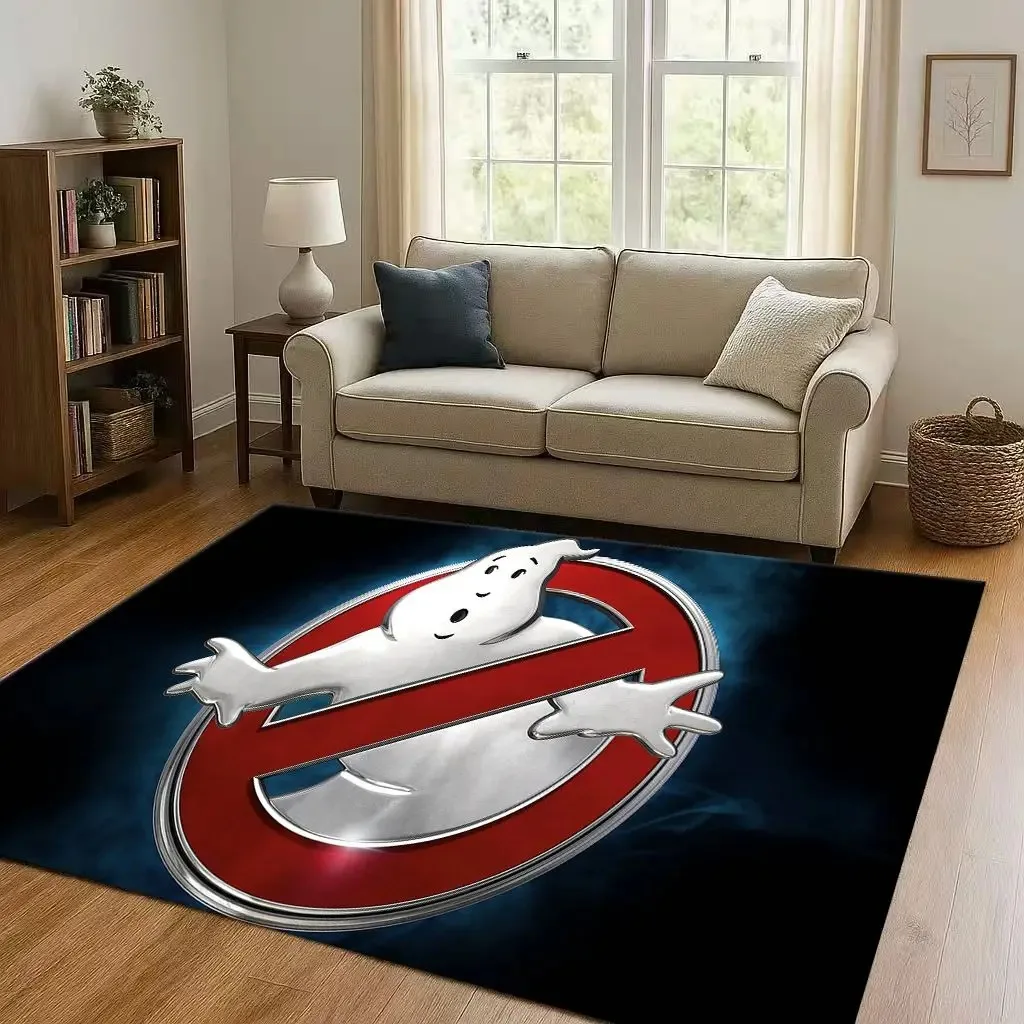 Horror Movie G-Ghostbusters Cartoon Living Room Non-Slip Area Rug Carpet for Bedroom Playroom Sofa,Easy Clean Home Decor Doormat