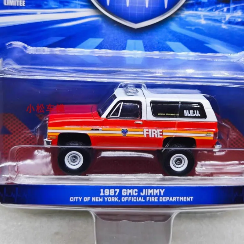 Greenlight Diecast Scala 1:64 1987 GMC Jimmy's Modello di auto di simulazione in lega Collezione statica Decorato Giocattoli di festa Regalo souvenir