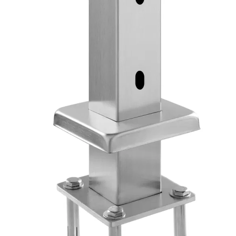 

Cable Railing Post 36" X 2" X 2" Steel Horizontal Hole Deck Railing Post 10 Pre-Drilled Holes SUS304 Stainless Steel Ca