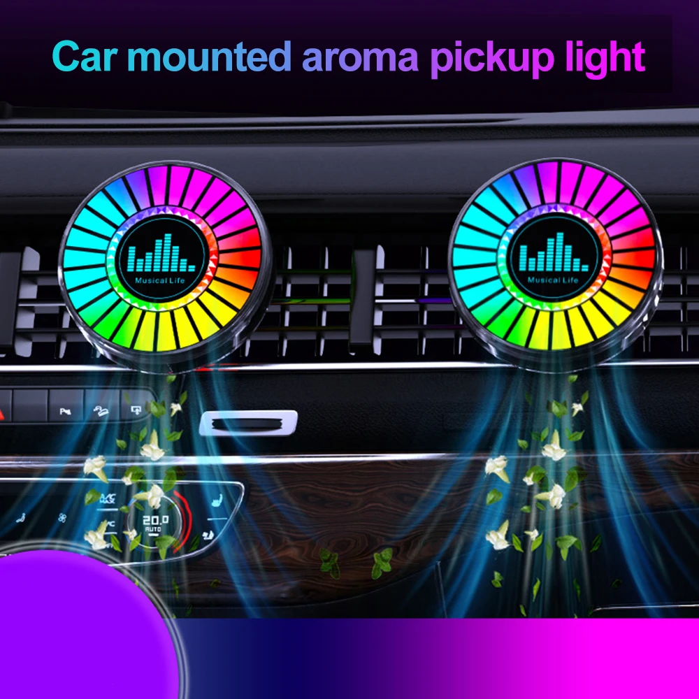 Car Ambient Lamp Smart Rgb Led Lights 3D Sound Control Music Rhythm Lights Auto Air Freshener for bmw f10 toyota Car Accessories