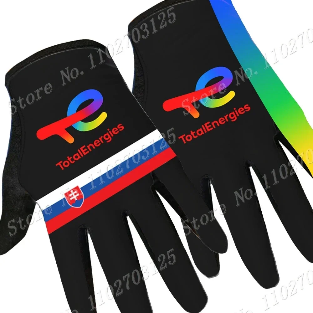 Total new Energies Cycling Gloves 2024 Winter Peter Sagan Jerseys Gel Full Finger Glove MTB Gant Cyclisme Maillot