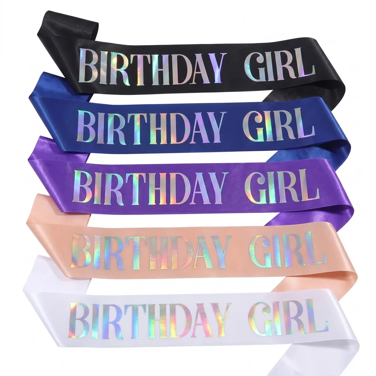 Geburtstagsmädchen Königin Schärpe Band Satin Folie Party Dekorationen Alles Gute zum Geburtstag Partyzubehör für Frauen Mädchen – Detail 1