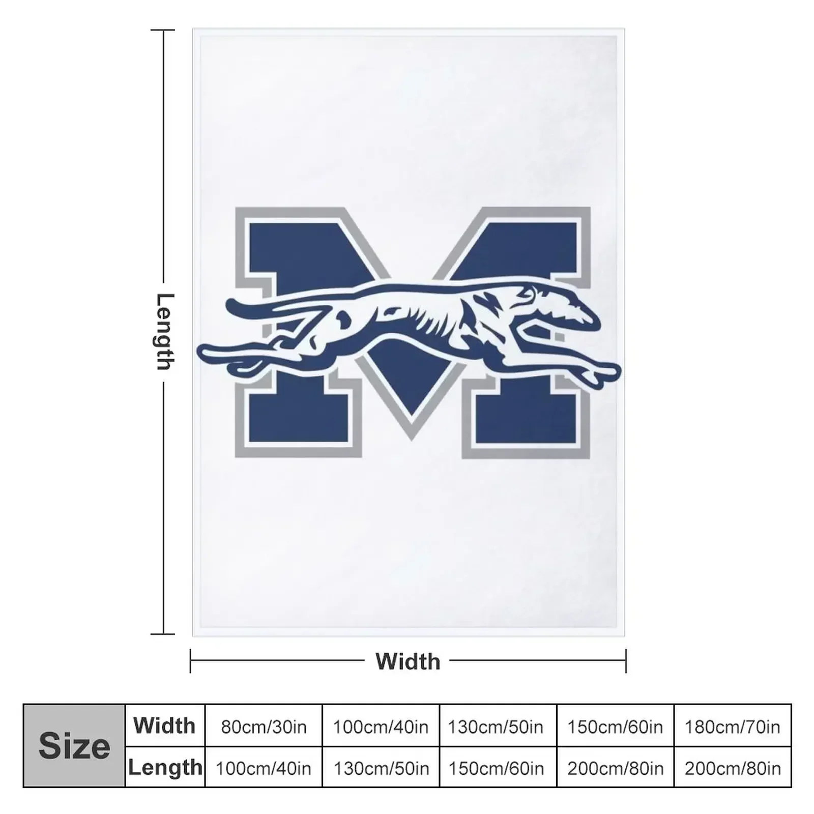 Moravian College greyhounds Throw Blanket