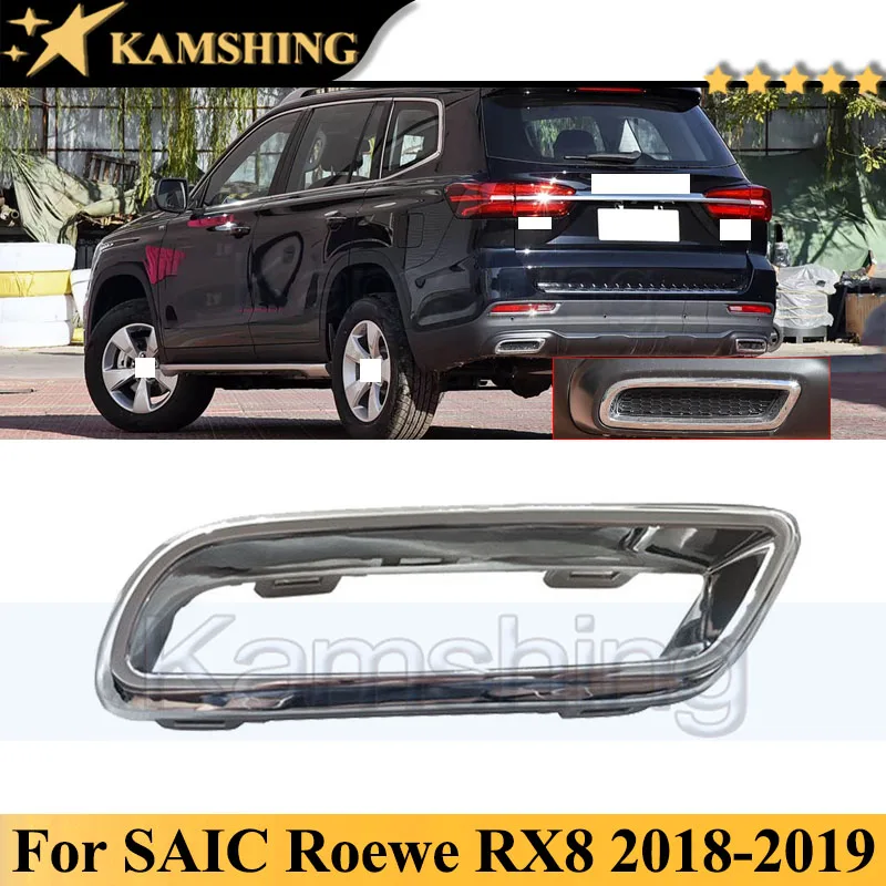 

Kamshing Rear Tail Pipe Bright Strip Decorative Frame For SAIC Roewe RX8 2018-2019 Rear Exhaust Frame Rear Bumper Trim