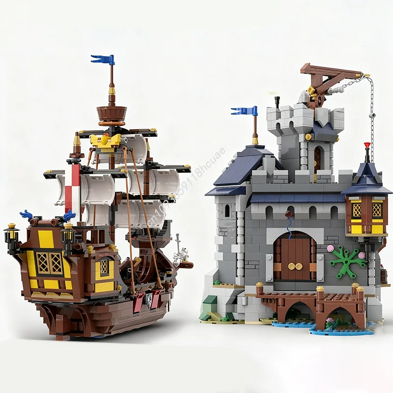 3320 個 MOC バトルフォートファルクランド城モデルビルディングブロックおもちゃ建築子供レンガ創造的な教育クリスマスギフト