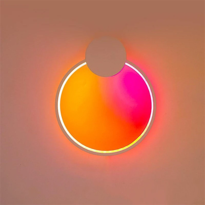 

RGB Atmosphere Wall Lamps Remote Control Led Wall Light for Bedroom Bar Party Ballroom Cafe Aisle Wall Deco Romantic Wall Sconce