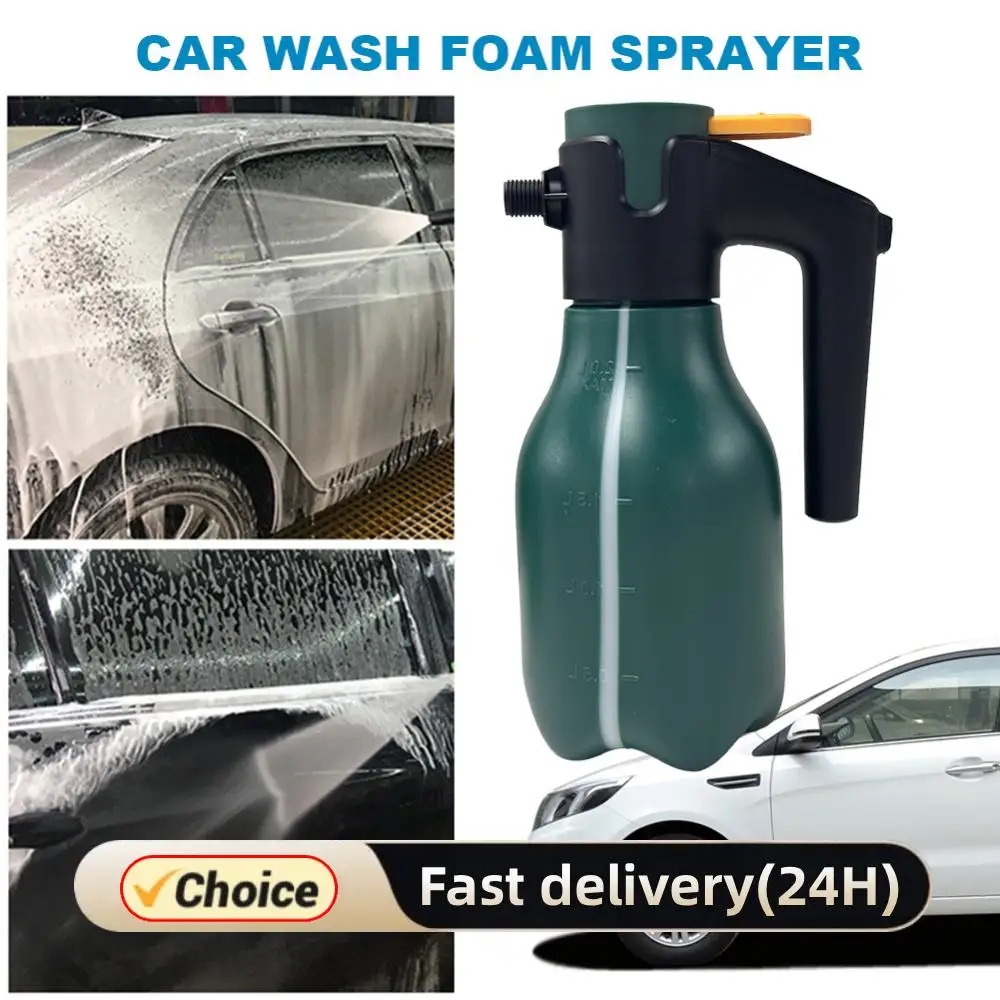 

2L Electric Car Wash Spray Bottle Adjustable Car Clean Washer Sprayer Large Capacity Handheld Electric Foam Sprayer for Car Wash