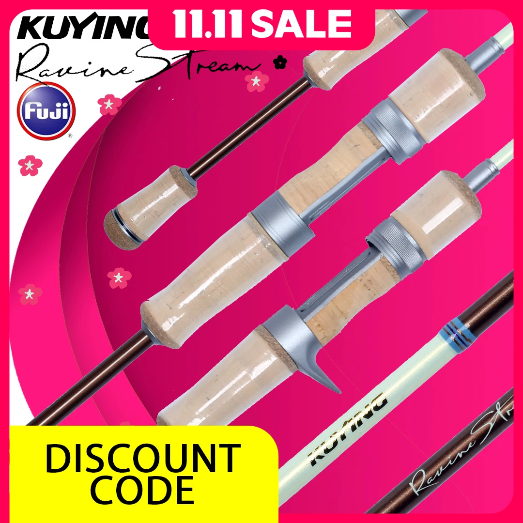 

KUYING RAVINE STREAM Fishing Lure Rod Spinning Baitcasting 141cm 144cm 152cm 153cm 156cm 159cm 198cm Carbon FUJI L UL SUL Light