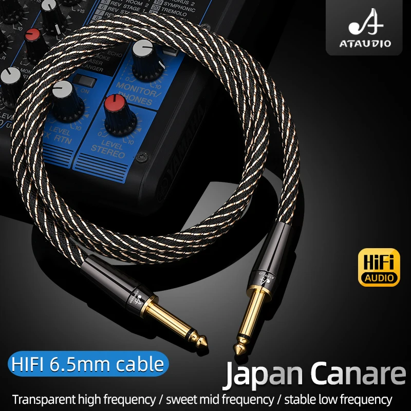 Hifi 6.5mm gitara Audio kabel 6N OFC 6.35mm 1/4 Cal Mono Jack gitara kabel do gitary elektrycznej wzmacniacz miksujący