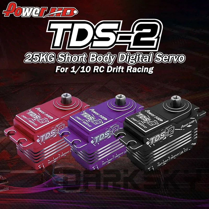

POWERHD TDS-2 25KG Short Body Digital Servos for 1/10 RC Model Car Drift Racing MST 3Racing Sakura Accessories