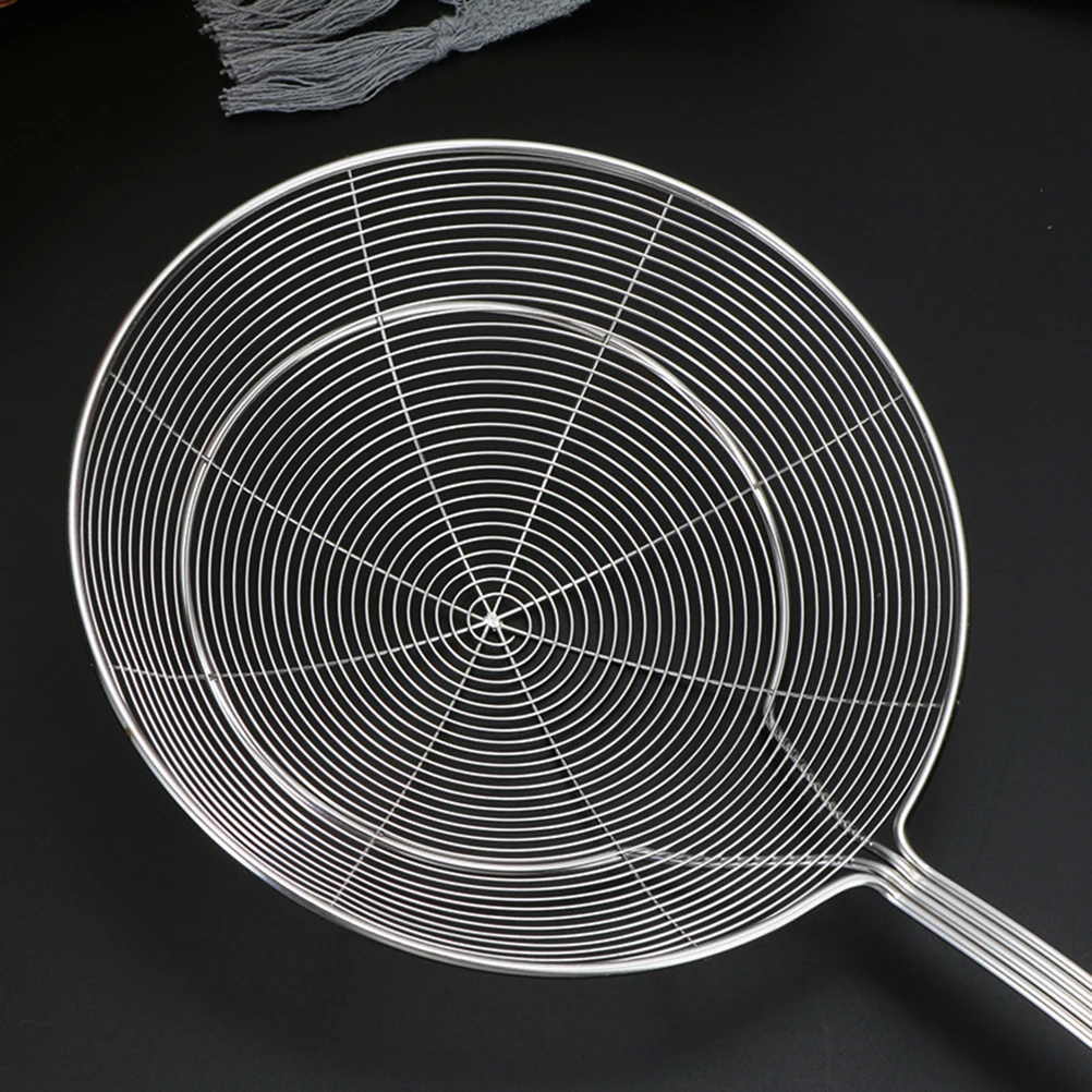 

Stainless Steel Pot Stainless Steel Soup Strainer Colander Frying Oil Strainer Mesh Spoon Noodle Filter Long Handle Pasta Scoop