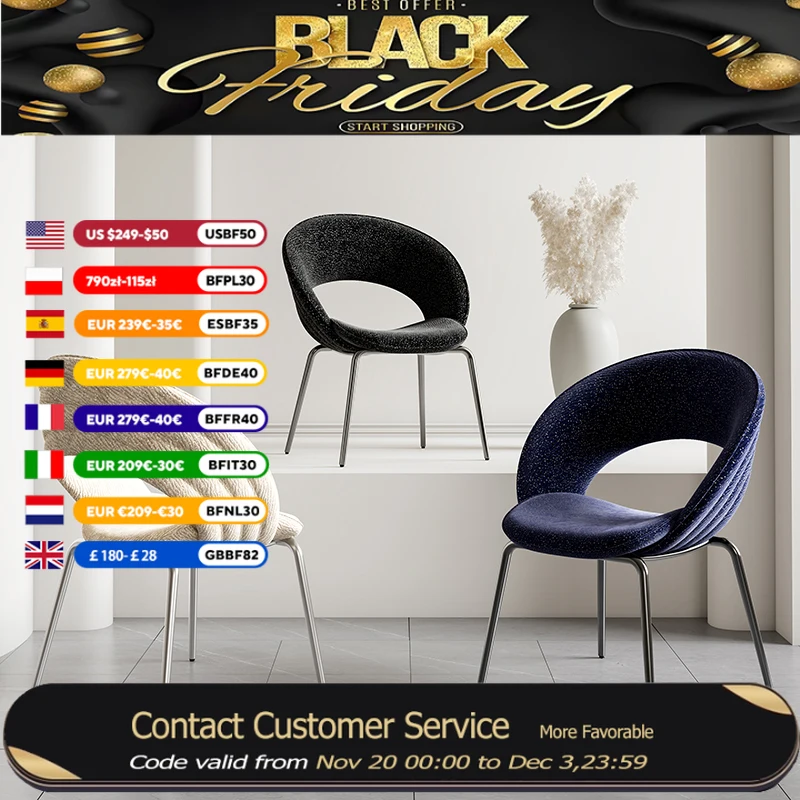 

Minimalist Upholstered Dining Chairs Metal Legs Restaurant Nordic Dining Chair Comfortable Modern Sedie Sala Da Pranzo Furniture