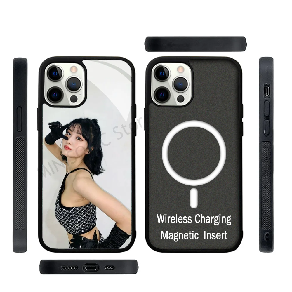 Momo Kpop T-Twice Girl Phone Case Strong Magnetic For IPhone 15 14 13 Pro Max 11 12 Mini For Magsafe