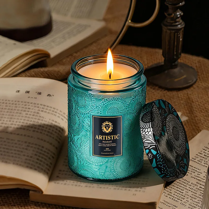 Extra large 400g relief cup scented candle companion gift soybean wax birthday candle bedroom fragrance ornament