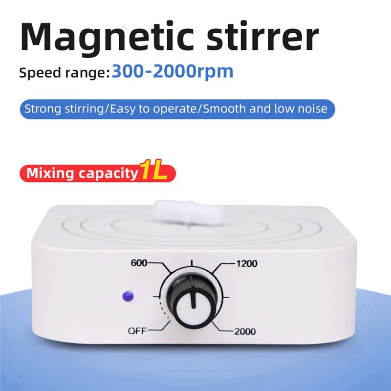VO-W601 Mini Magnetic Stirrer 2000RPM Adjustable Speed Lab Mixer With Brushless Motor For Laboratory & Home Use EU Plug