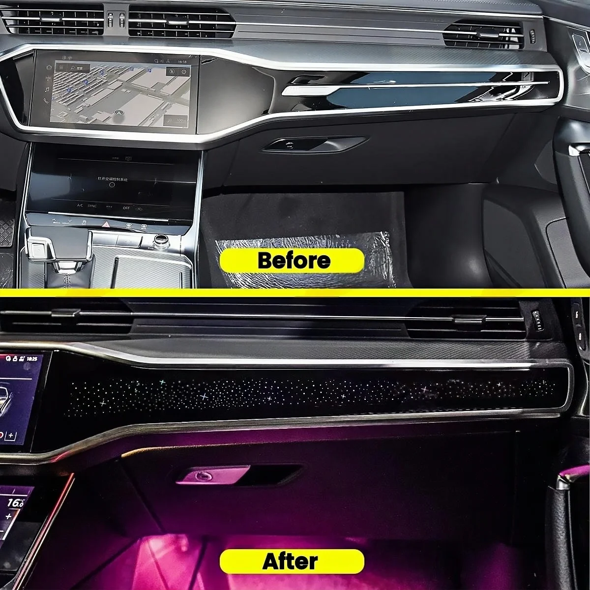 32 Colour LED Starry Sky Instrument Lights For Audi A6 A7 C8 RS6 RS7 Auto Co Pilot Passenger Decorative Lamp Ambient Light Parts - view 5