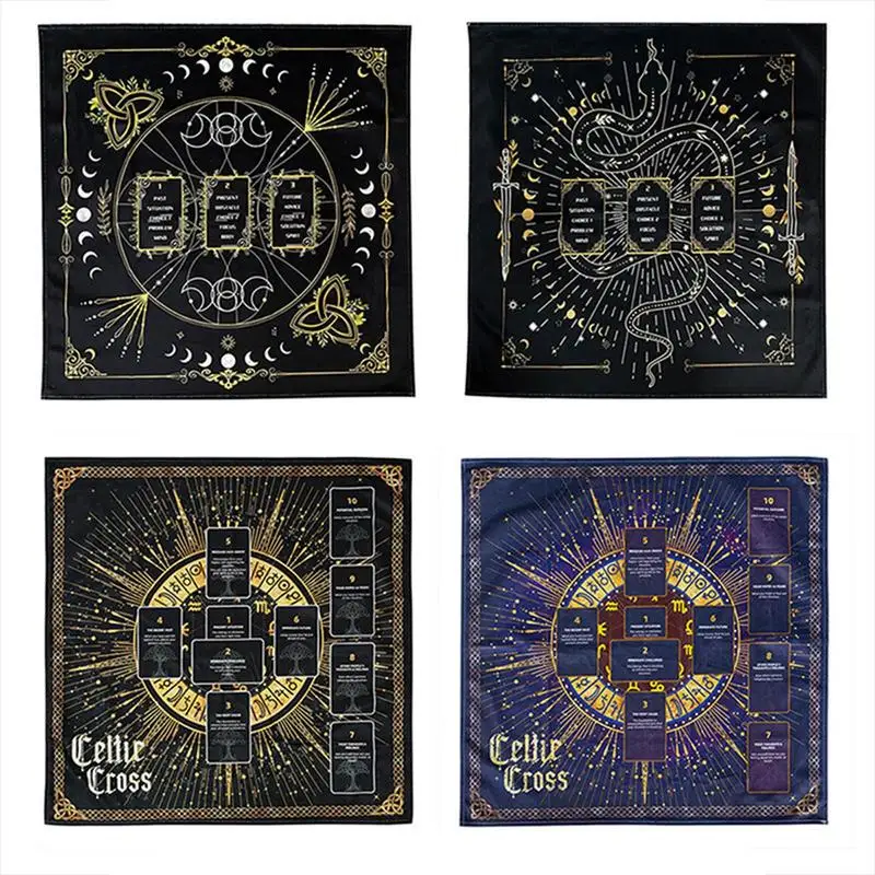 Altar Cloth Tarot Reading Mat Thickened Velvet Table Cloth Spiritual Oracle Card Pad For Cave Room  Wall Decor Divination Tools