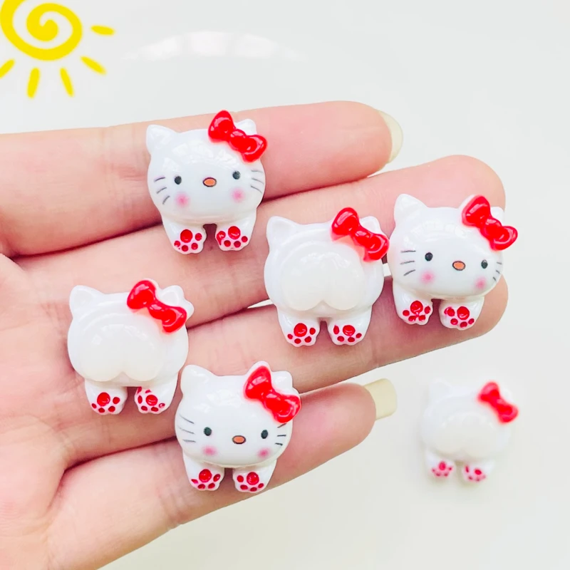 

10 Pcs New Cute Mini Resin Little Small Cat Series Flat Back Ornament Jewelry Bows Accessories Free Shipping