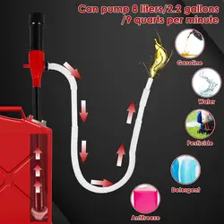 2.2 Gallons/Min Portable Battery Operated Water Fuel Siphon Pump Electric Liquid Transfer Pump Water Diesel Fuel Transfer Pump