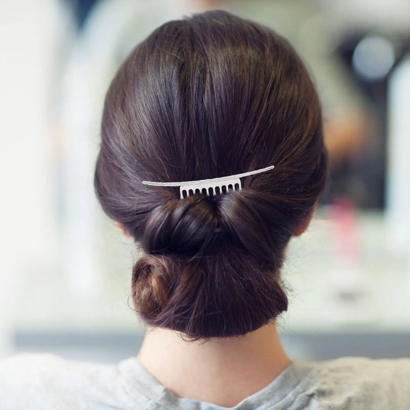 

2Pcs Simple Practical Hair Side Combs 10 Teeth Tiaras DIY Headdresses Wedding Veils Decorative Clips Golden Silver