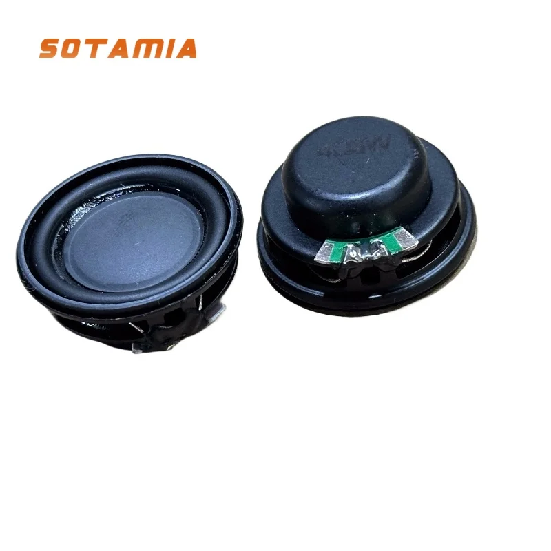 

SOTAMIA 2 шт., 28 мм, пассивный динамик, 4 Ом, 3 Вт, круглый маленький динамик, круглый черный бумажный выпуклый колпачок, домашний кинотеатр