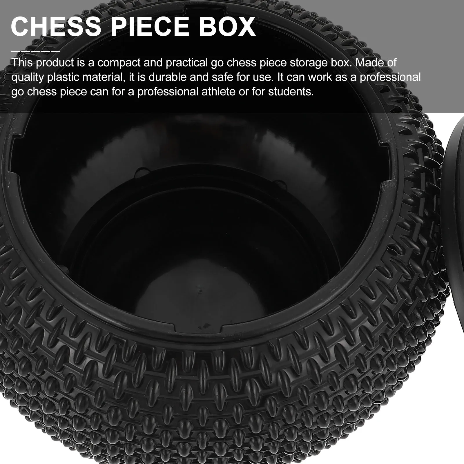 

2Pcs Plastic Go Chess Containers Compact Chess Pieces Pots Sturdy Long-Lasting Storage Box for Go Game Supplies Office School