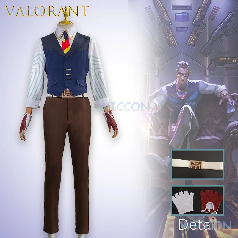 

Костюм для косплея Valorant Chamber, полный комплект Saint Boutet, аниме, игровой персонаж, наряд для вечеринки на Хэллоуин, карнавальный фестиваль, макияж